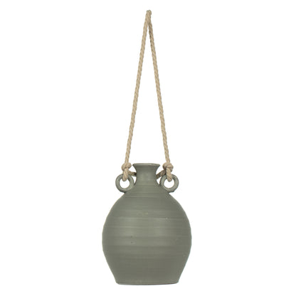 Vickerman 10" Beige Terracotta Bottle Rope Handle.