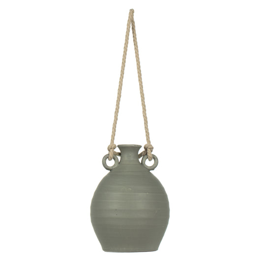 Vickerman 10" Beige Terracotta Bottle Rope Handle.