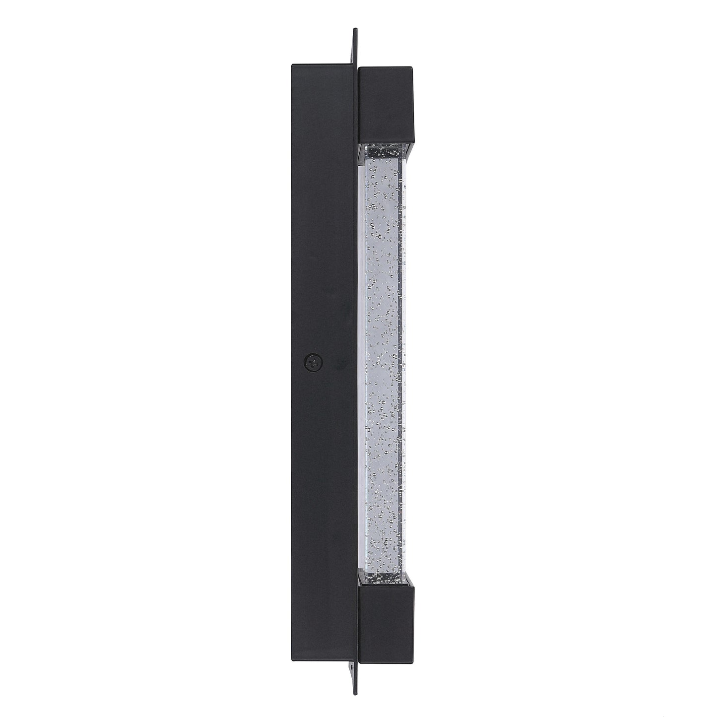 ASD Lighting LED Outdoor Wall Sconce 12" 22W 120V CCT Selectable 3000/4000/5000K Dimmable Clear Seeded Glass, Black ETL