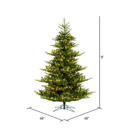 Vickerman 9' x 68" Hudson Fraser Fir Artificial Christmas Tree with Warm White LED Lights.