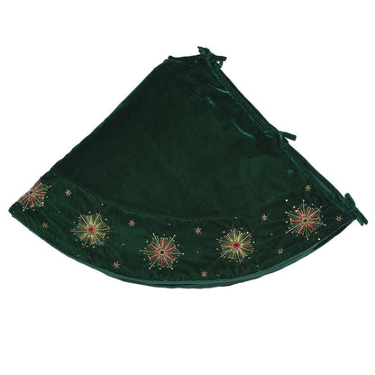 Vickerman 52" Emerald Starburst Christmas Tree Skirt