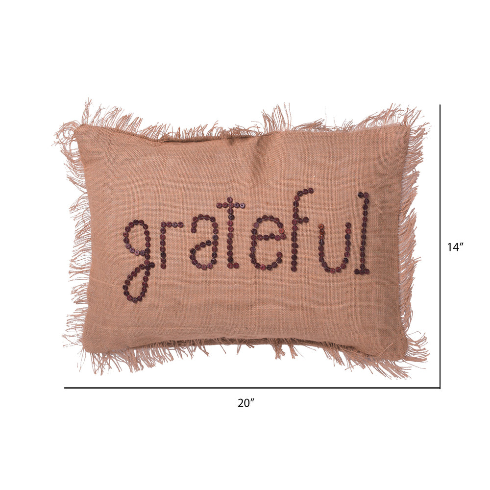 Vickerman Decorative 14" x 20" Grateful Pillow