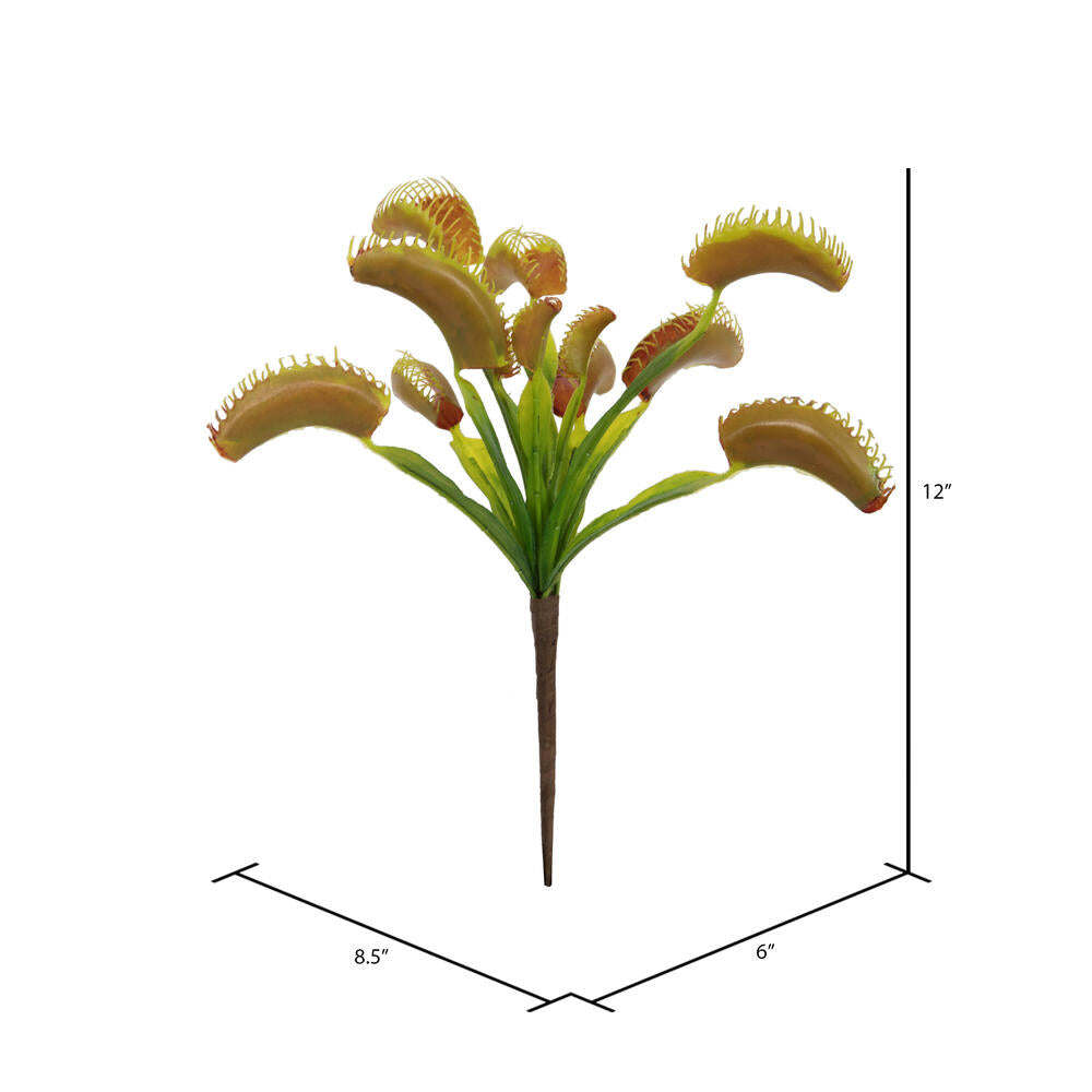 Vickerman 12" Green Artificial Venus Flytrap Plant 3/pk