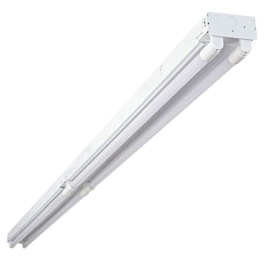 Westgate 4Ft. & 8Ft. LED-Ready Strip Lights - Direct AC Input 120-277V For Type B (AC) T8 (Can Also Be Used As 4Ft 1L Or 8Ft 2L), Commercial Indoor Lighting, 18W, 2200 Lumens, 4000K, White Finish