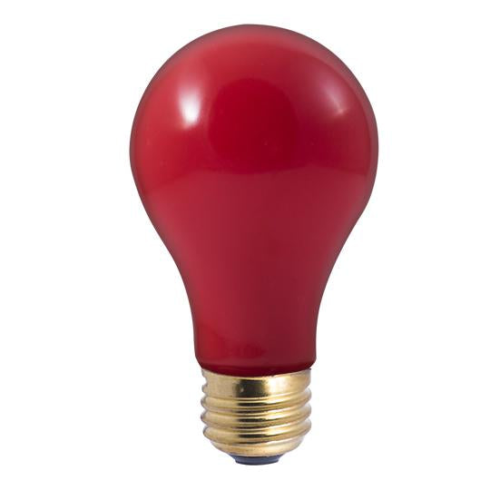 BULBRITE INCANDESCENT A19 MEDIUM SCREW (E26) 40W DIMMABLE LIGHT BULB CERAMIC RED 18PK (106740)