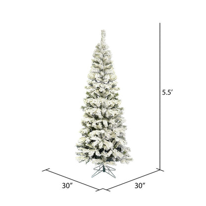 Vickerman 5.5' Flocked Pacific Artificial Christmas Tree Unlit