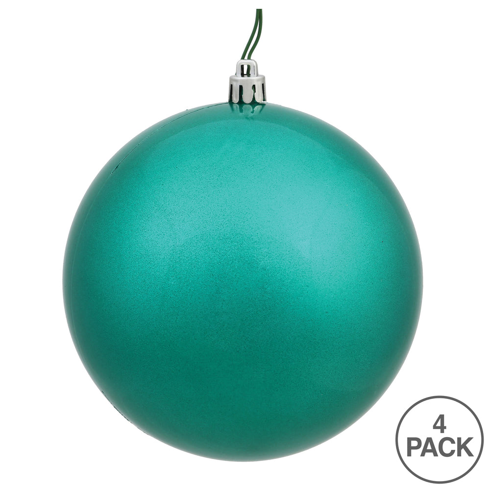 Vickerman 6" Sea Foam Candy Ball Ornament 4 per Bag