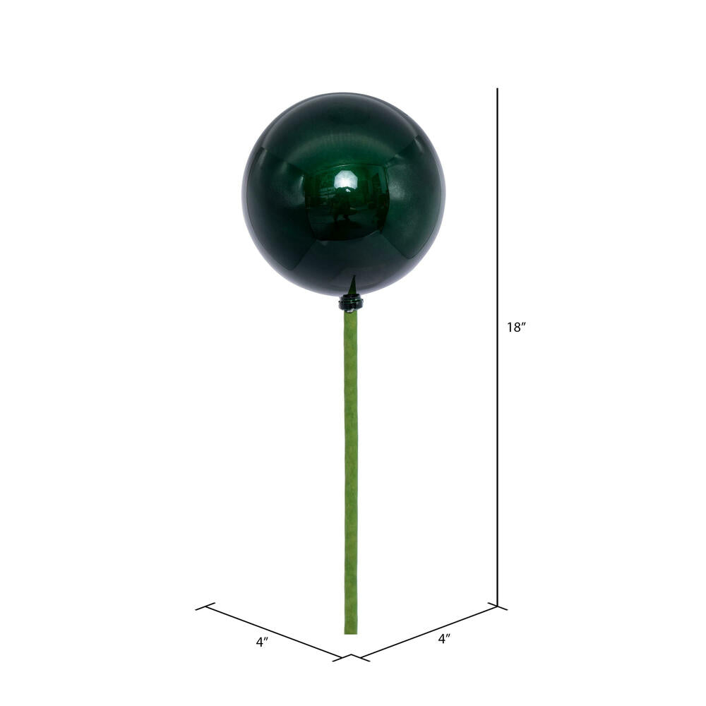 Vickerman 3" x 18" Midnight Green Pearl Ball Ornament Stick 12 per bag.