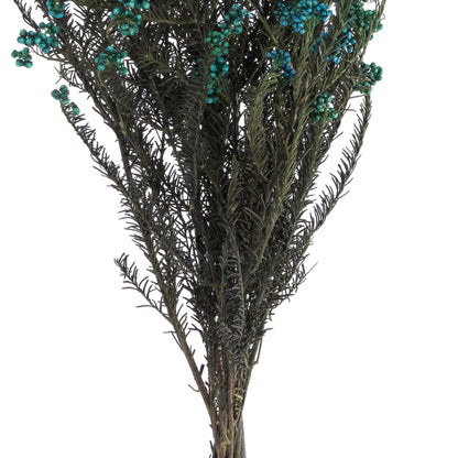 Vickerman 16" Blue Rice Flower. Comes in a 4.25 oz Bundle. Preserved
