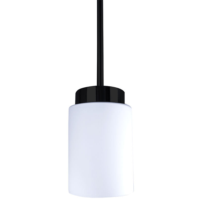 Westgate Glass Pendant With Rod 51In 12W 720 Lumens C90 5Cct 27/30/35/40/50K, Bk, Residential Lighting, 12W, 720 Lumens, 27K/30K/35K/40K/50K, Matt Black Finish, TRIAC