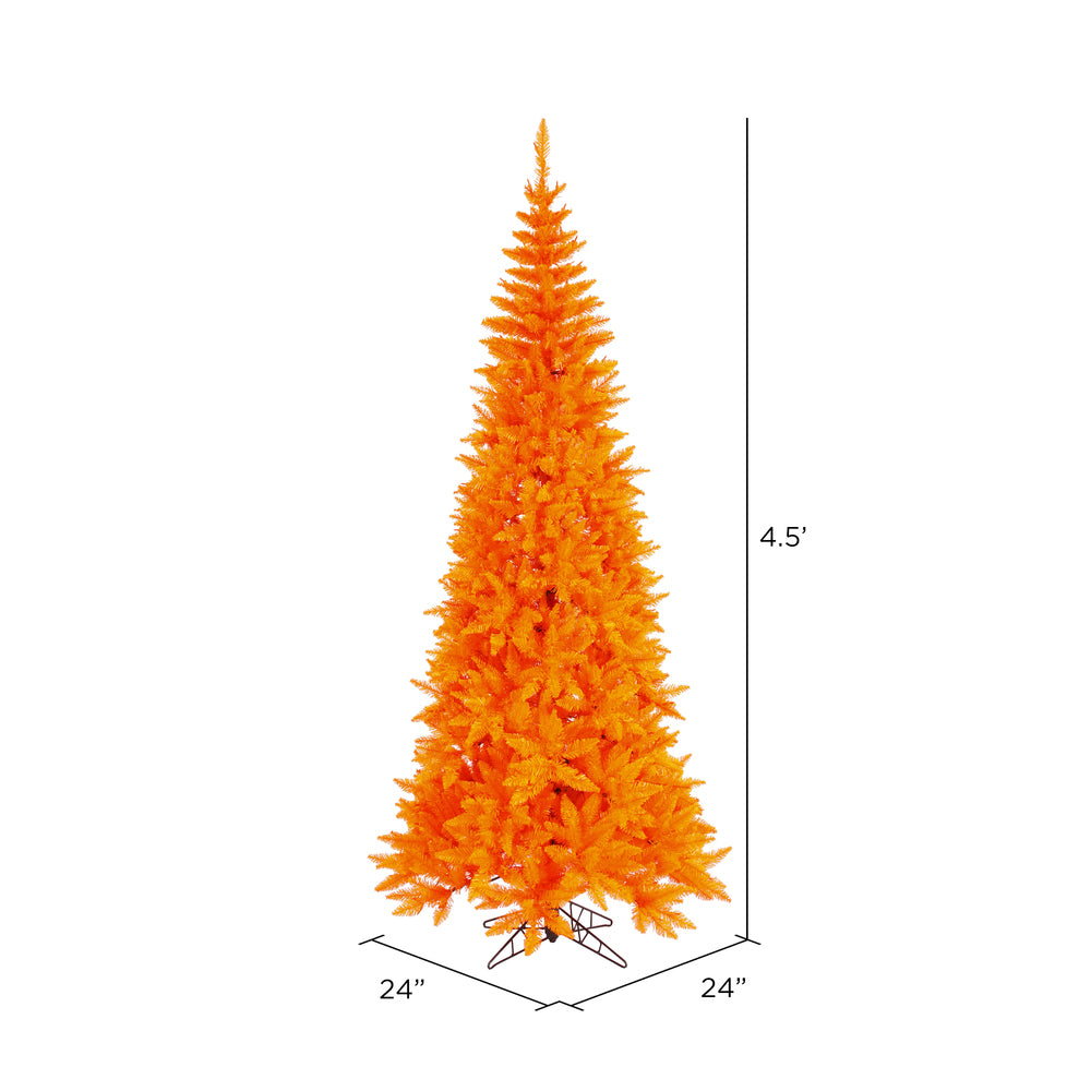 Vickerman 4.5' Orange Fir Slim Artificial Christmas Tree Unlit