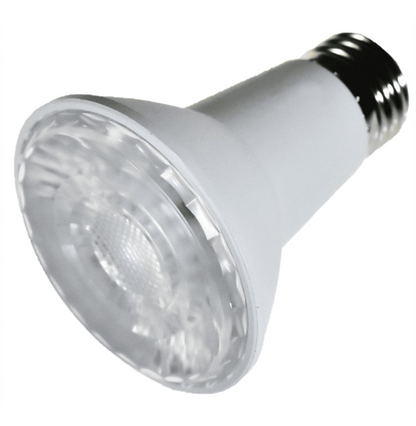 Damar PAR20 LED Long Neck Flood Light Bulb 5W 500 Lumen E26 Medium Base 4000K Cool White Ideal for Track & Recessed Spot Light Bulbs 120V 25° Beam Angle White Finish Pack of 6