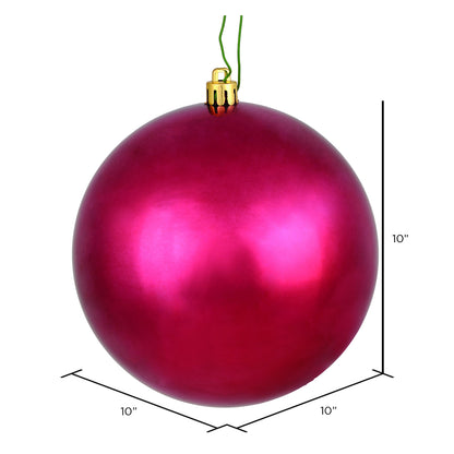 Vickerman 10" Berry Red Shiny Ball Ornament