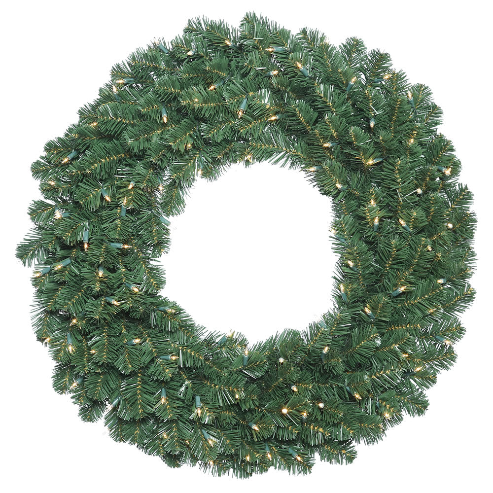 Vickerman 36" Oregon Fir Double Door Artificial Christmas Wreath in Halves Clear Dura-lit Incandescent Mini Lights