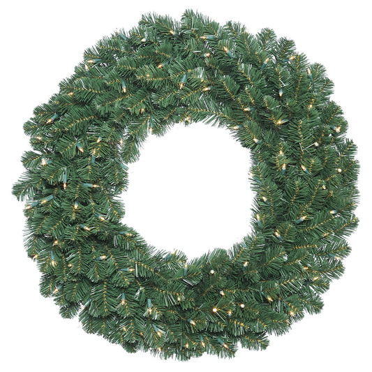 Vickerman 36" Oregon Fir Double Door Artificial Christmas Wreath in Halves Clear Dura-lit Incandescent Mini Lights