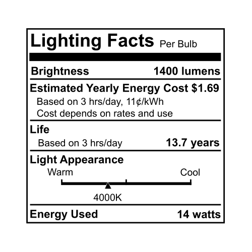 Bulbrite 9W LED A19 LIGHT BULB 4000K COOL WHITE FILAMENT, E26 MEDIUM SCREW BASE, DIMMABLE, 4PK