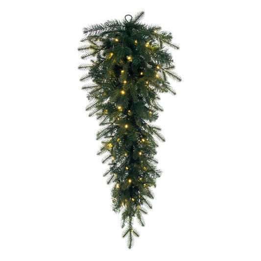 Vickerman 36" Georgian Fraser Fir Artificial Pre-Lit Teardrop Upside Down Tree with Timer Lights