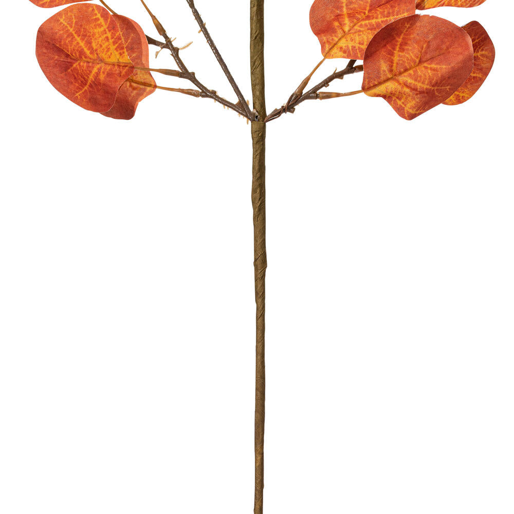 Vickerman 32" Rust Orange Artificial Silver Dollar Eucalyptus Leaf Spray 3 per bag.