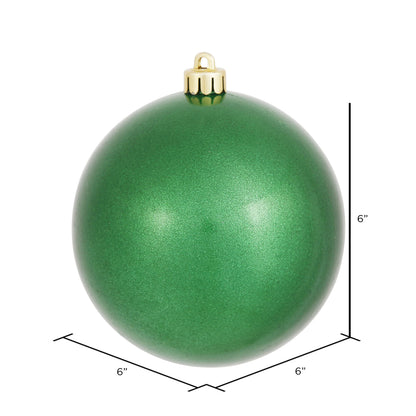 Vickerman 6" Green Candy Ball Ornament 4 per Bag