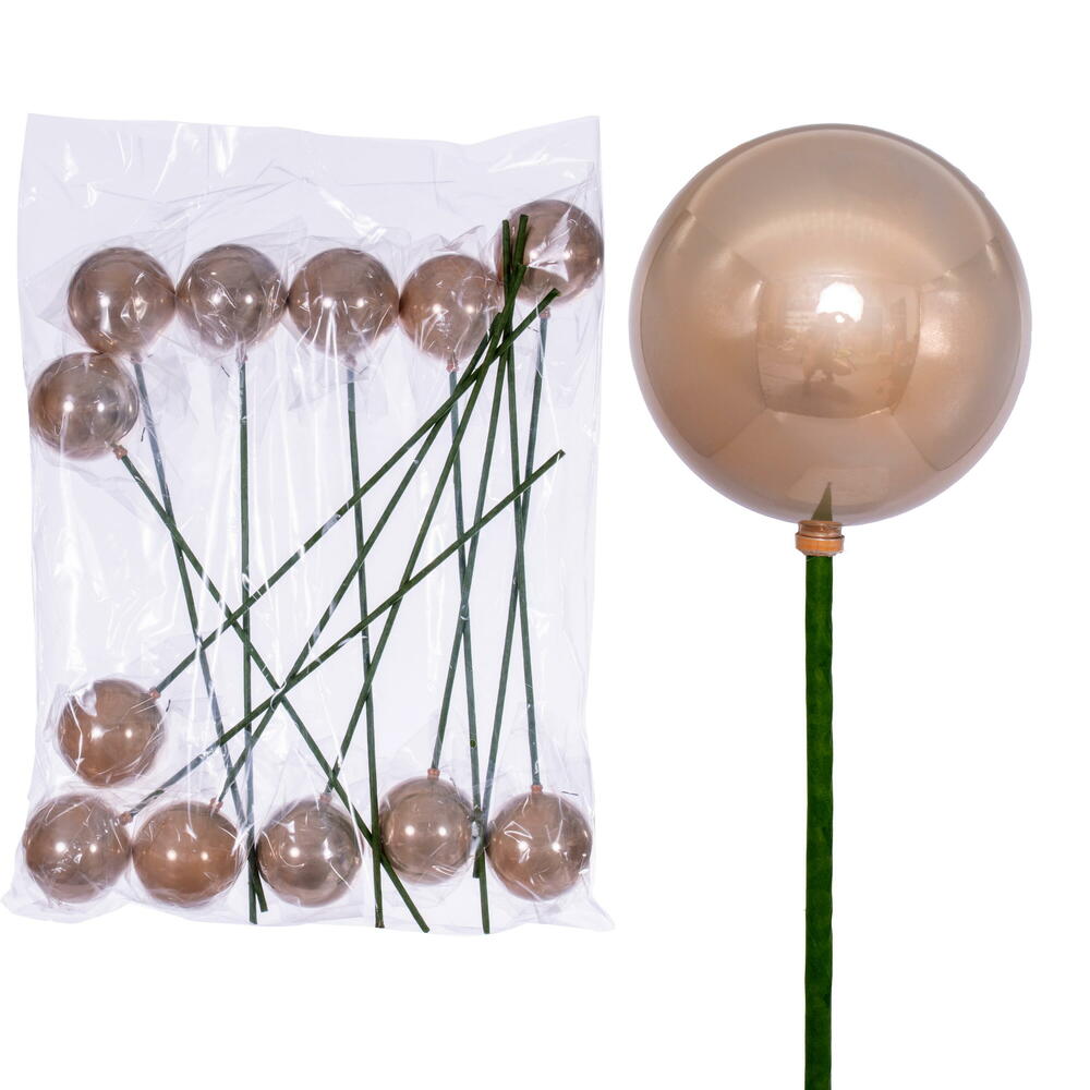 Vickerman 3" x 18" Oat Pearl Ball Ornament Stick 12 per bag.