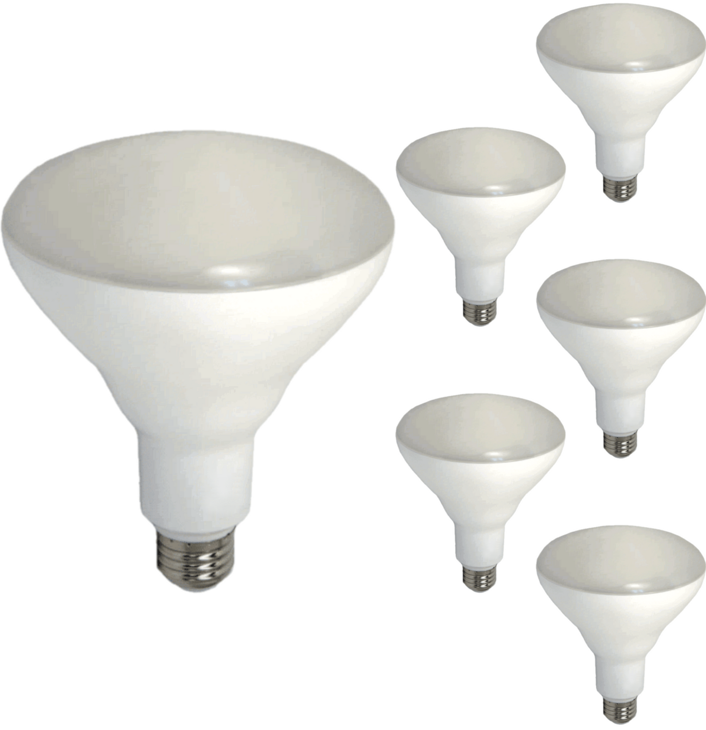 Damar BR40 LED Flood Light Bulb 9W 650 Lumen E26 Medium Base 5000K Bright White for Interior Home Decor Kitchen Recessed Can Light Bulbs 120V 120° Beam Angle Dimmable White Finish Pack of 6