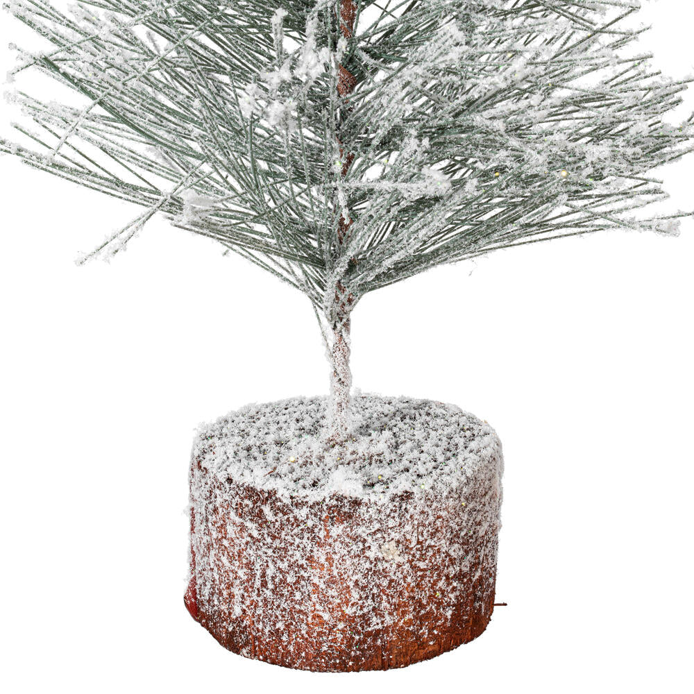 Vickerman 12" flocked Village Artificial Christmas tree Set of 4