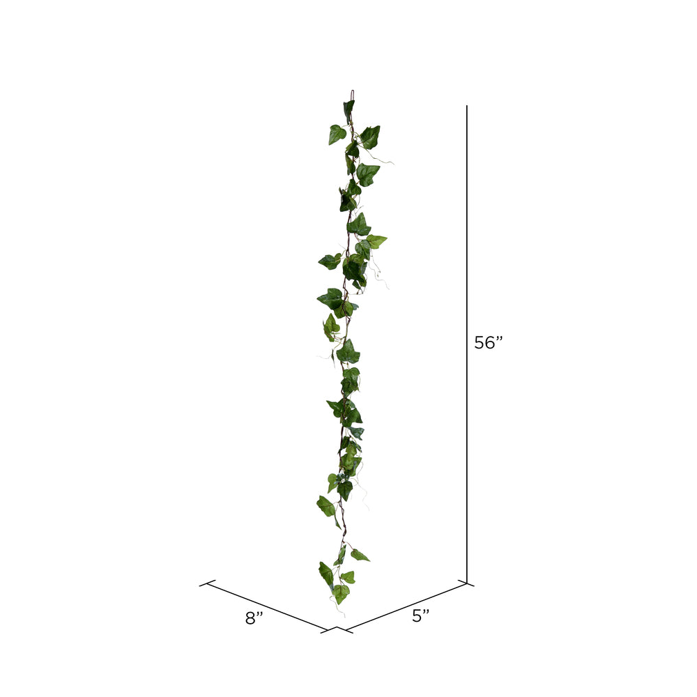 Vickerman 56" Artificial Green Ivy Garland Pack of 2