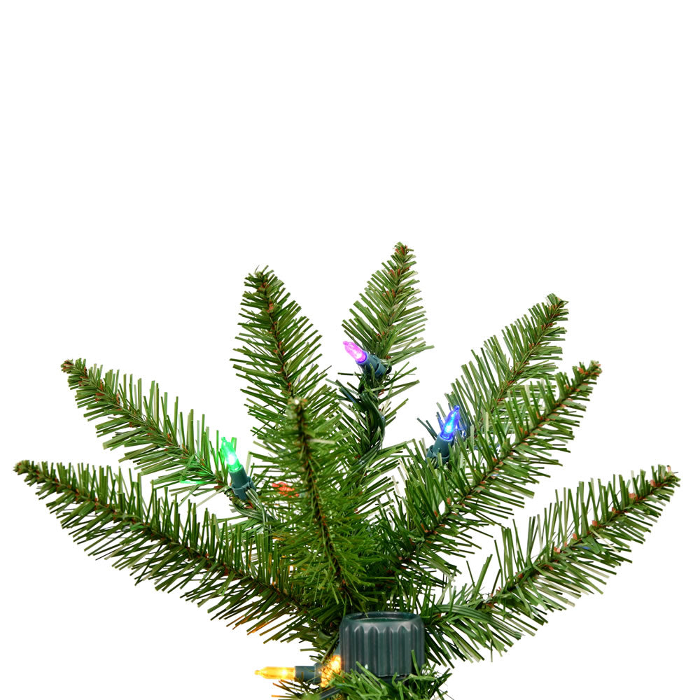 Vickerman 5.5' x 28" Creswell Pine Artificial Christmas Pencil Tree Multi-colored Dura-Lit® LED Mini Lights