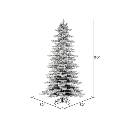 Vickerman 7.5' x 52" Flocked Tilden Spruce Artificial Christmas Tree Unlit