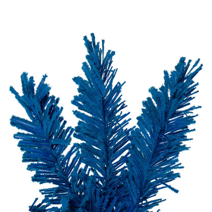 Vickerman 9' x 14" Flocked Turquoise Fir Artificial Garland Unlit.