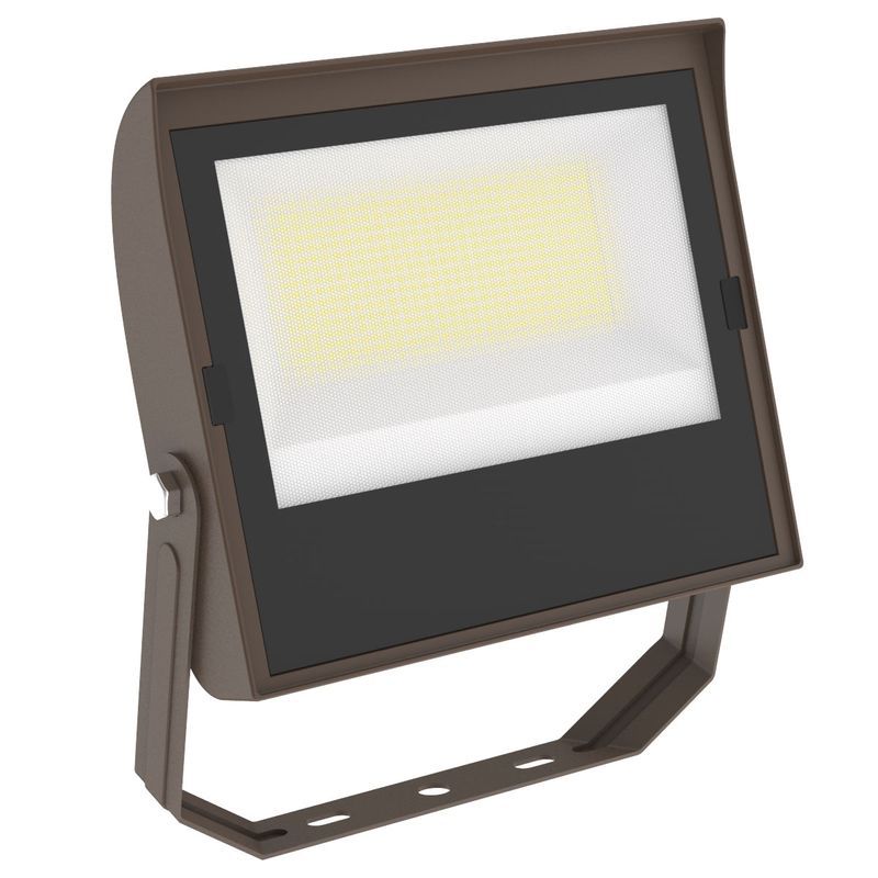 Westgate Builder Series Flood Light Adjust 50/80/100W Tune 30/40/50K 140 Lumens/W Photocell, U Bracketett, Outdoor Lighting, 50W/80W/100W, 135 Lumens/W, 30K/40K/50K, Bronze Finish, 0~10V Dimming