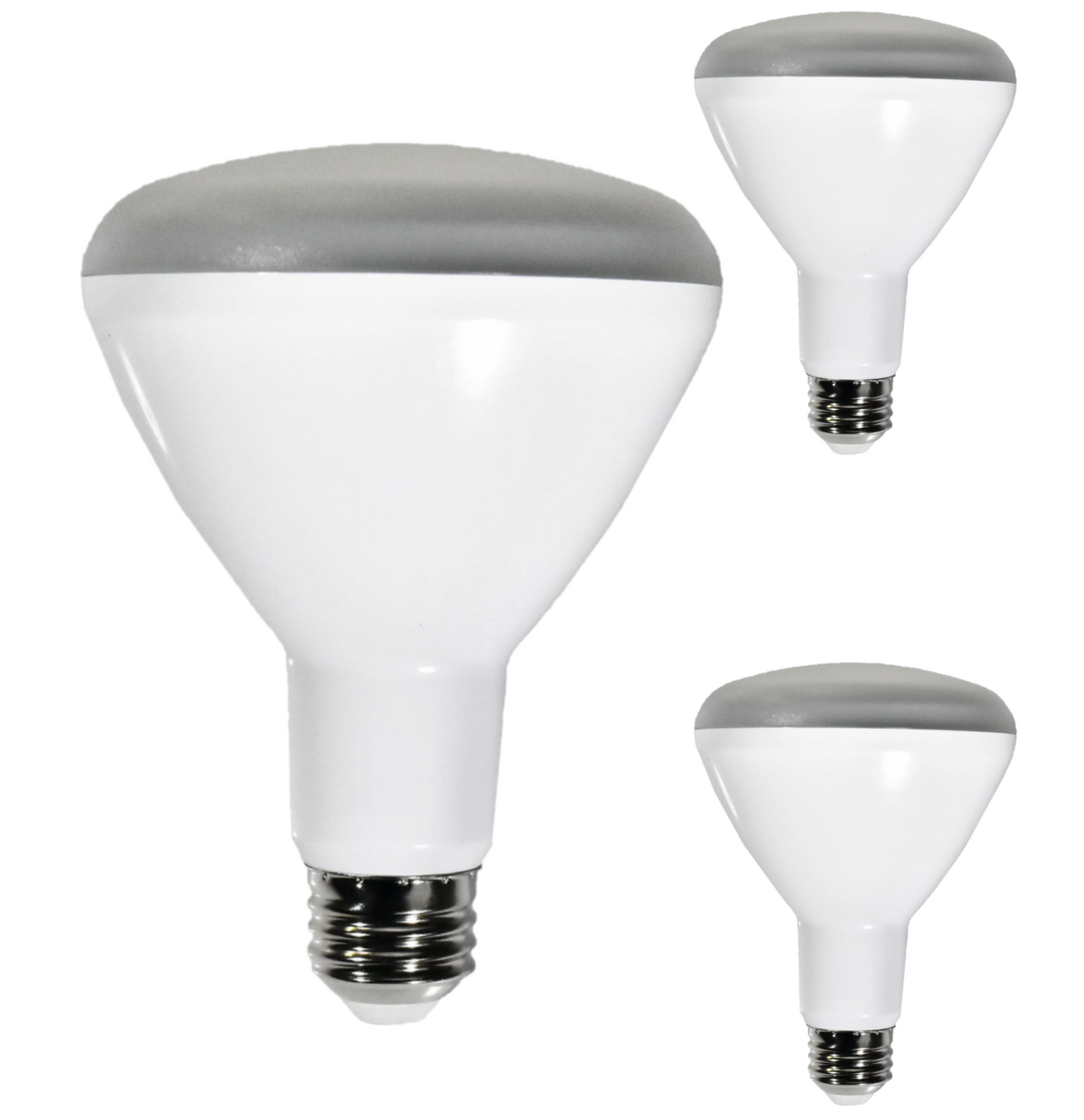 Damar BR30 LED Flood Light Bulb 8W 650 Lumen E26 Medium Base 5000K Bright White for Interior Home Decor Kitchen Recessed Can Light Bulbs 120V 110° Beam Angle Dimmable White Finish Pack of 3