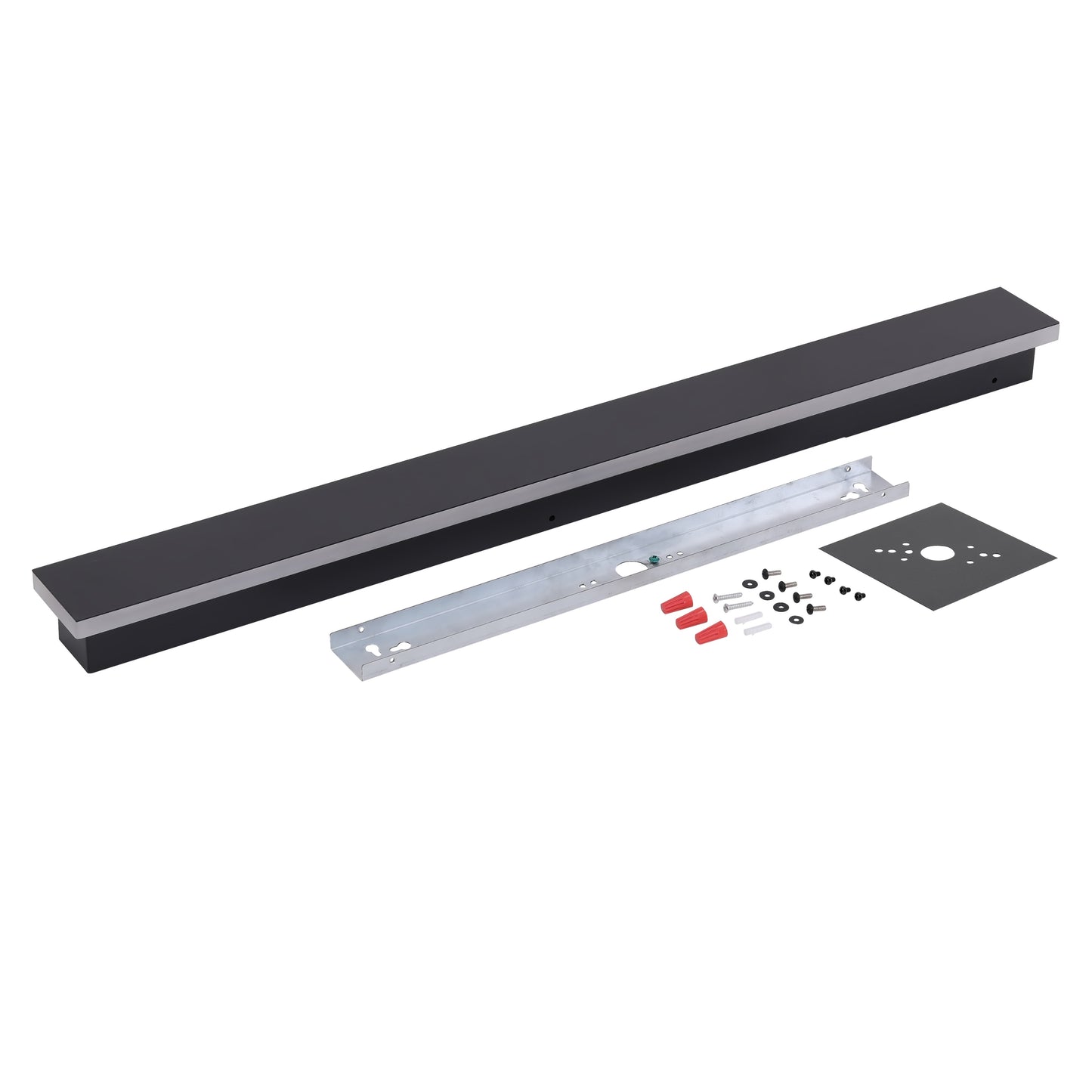 ASD Lighting LED Outdoor Wall Sconce with backlight 18" 18W 120-277V CCT Selectable 3000/4000/5000K Dimmable Black ETL