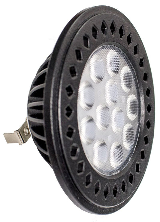 Westgate PAR36 LED 12V AC, 12W, 1000 Lumens, CRI80, 50D Angle 5000K Damp Location, Residential Lighting, 12W, 1000 Lumens, 5000K, Black Finish