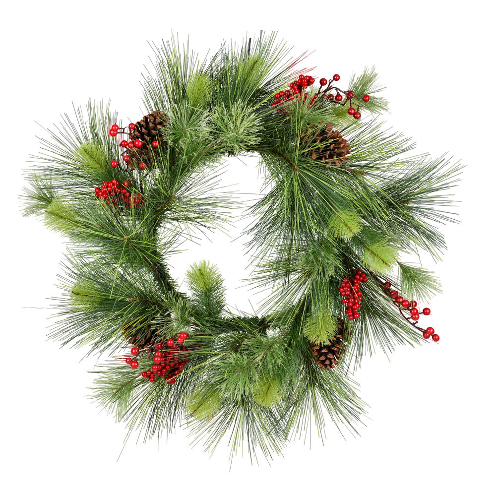Vickerman 24" Morris Pine Artificial Christmas Wreath Unlit