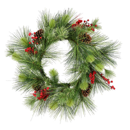 Vickerman 24" Morris Pine Artificial Christmas Wreath Unlit