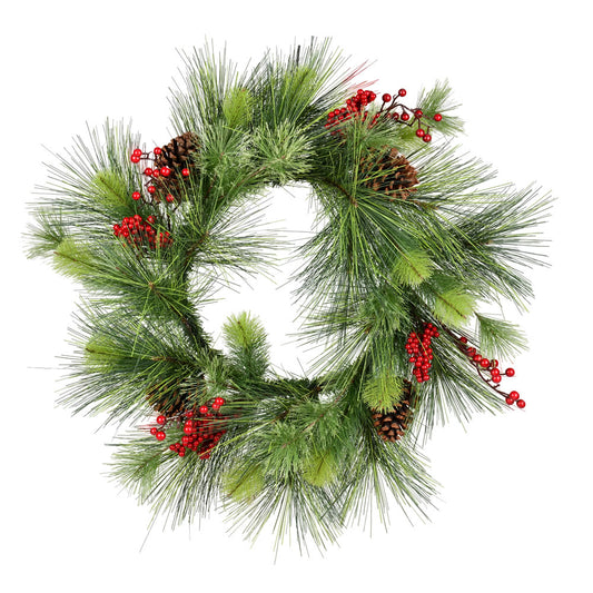 Vickerman 24" Morris Pine Artificial Christmas Wreath Unlit