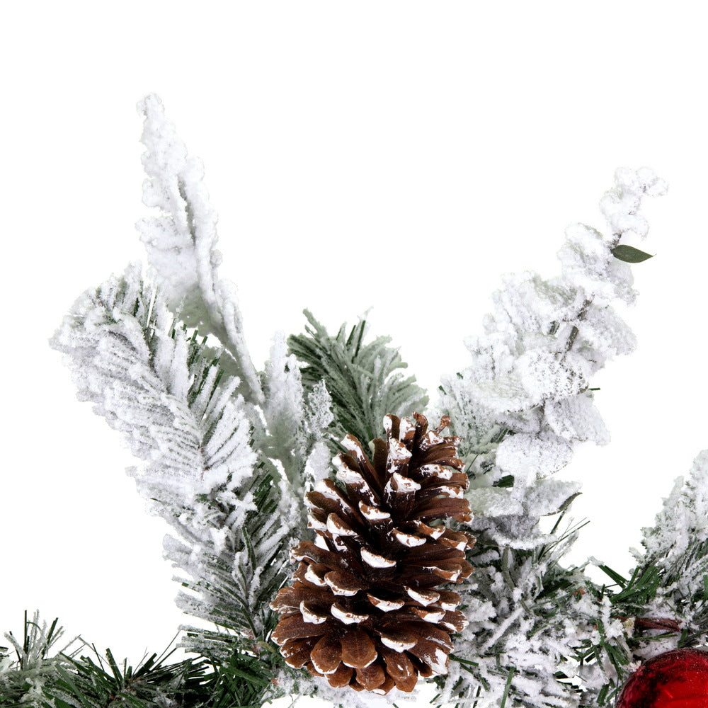 Vickerman 6' x 16" Flocked Artificial Christmas Garland Unlit
