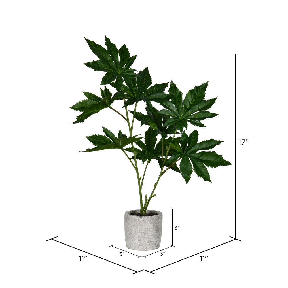 Vickerman 17" Artificial Green Potted Papaya.