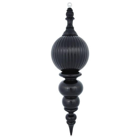 Vickerman 28" Black Shiny Finial Ornament