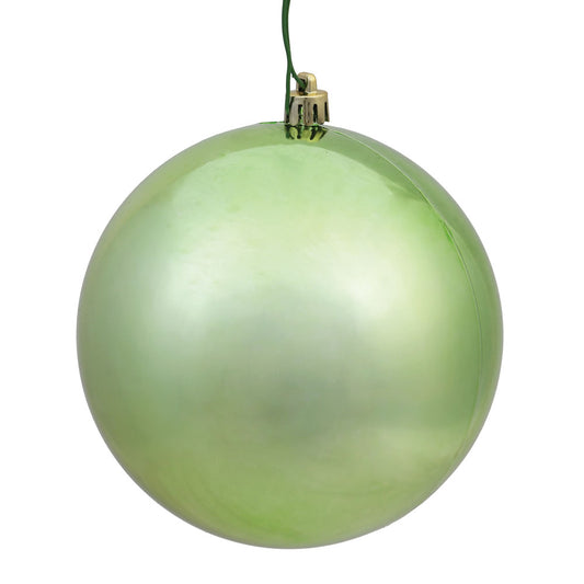 Vickerman 4.75" Celadon Shiny Ball Ornament 4 per Bag
