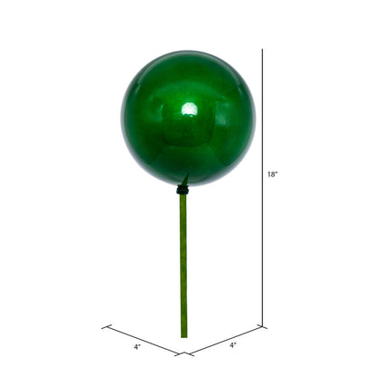 Vickerman 4" x 18" Green Pearl Ball Ornament Stick 6 per bag.