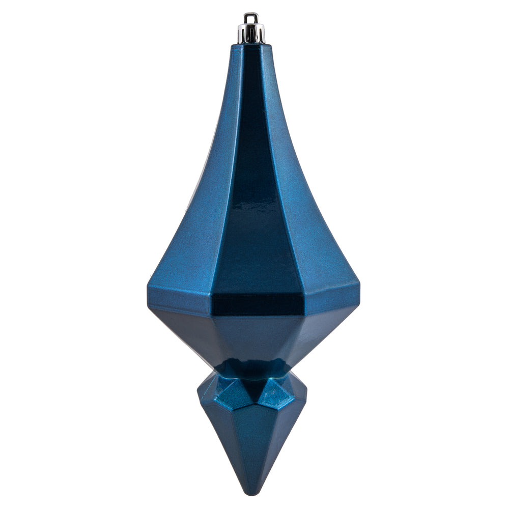 Vickerman 8" Blue Candy Finish Diamond Finial Ornament Pack of 2