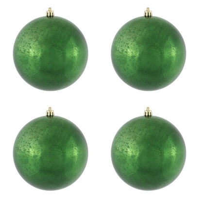 Vickerman 4.75" Emerald Shiny Mercury Ball Ornament 4 per Bag