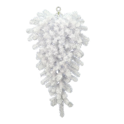 Vickerman 30" Crystal White Spruce Artificial Christmas Teardrop Unlit