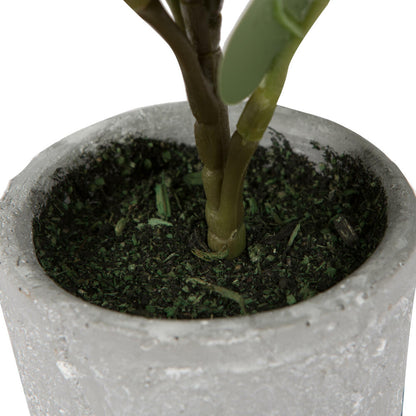 Vickerman 11" Green Artificial Fiddle Leaf Fig Plant in Pot.