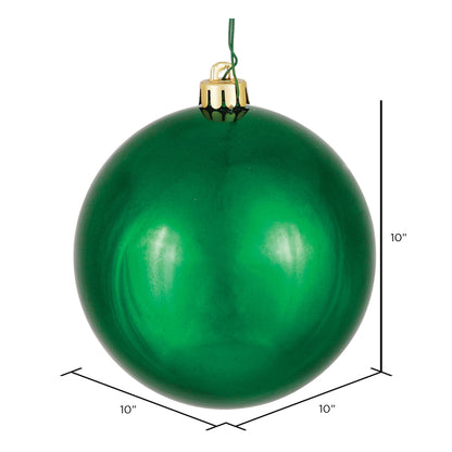 Vickerman 10" Emerald Shiny Ball Ornament