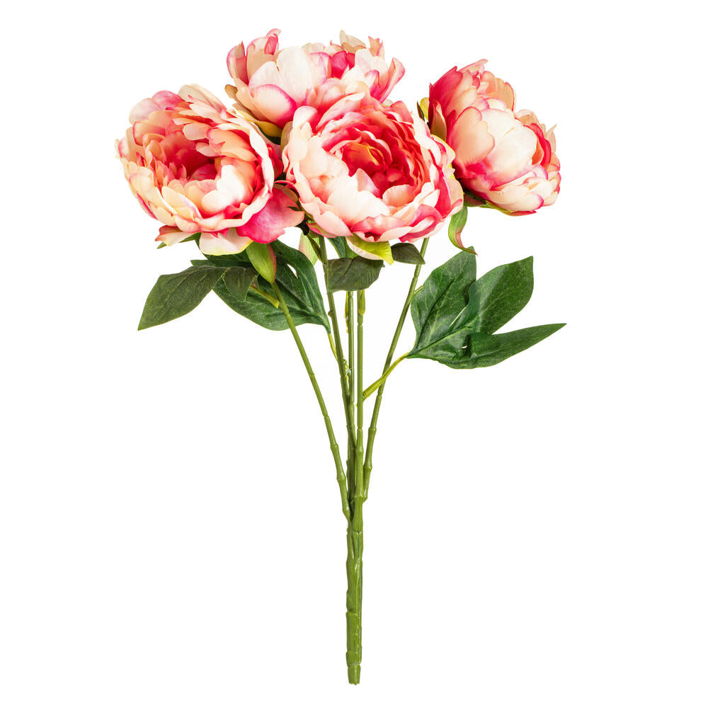 Vickerman 20" Artificial Pink Peony Bunch.