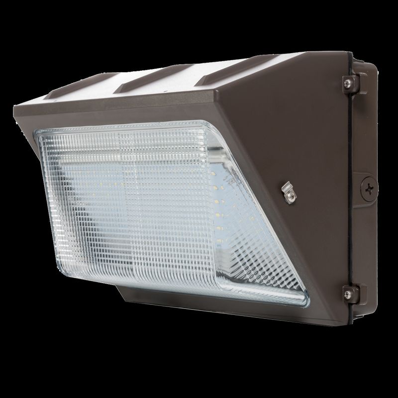 Westgate High Lumen LED Non-Cutoff Wall Packs, Outdoor Lighting, 80W, 11600 Lumens, 3000K, Dark Bronze Finish, 0~10V Dimmable