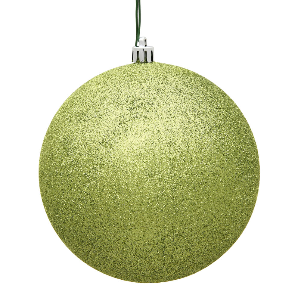 Vickerman 3" Lime Glitter Ball Ornament 12 per Bag
